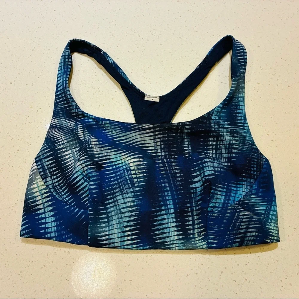 Lululemon Wunder Train Bra *Medium Support in Shapeshifter Flux Blue Multi Sz 6